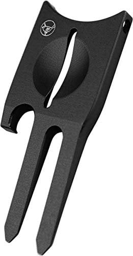Birdicorn Golf Divot Repair Tool. Golf Ball Marker Divot Tool (Black w/Ball Marker)