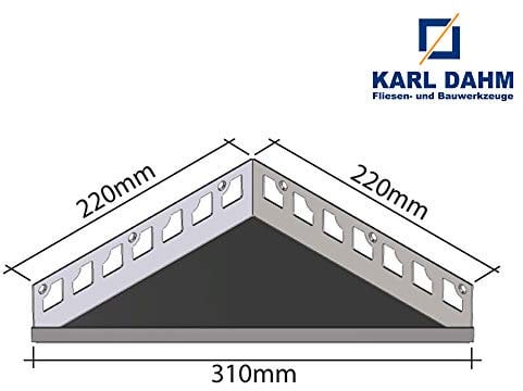 Karl Dahm 1x befliesbare Duschablage zum Einfliesen 220 x 220 x 310 mm I Duschablage ohne Bohren I Duschablage Edelstahl I Schöne Duschhalterung I Duschzubehör & Badzubehör ohne Bohren – 12681