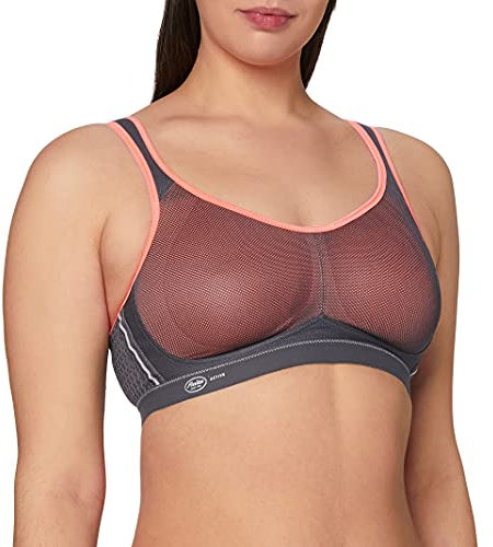 Anita Active Damen Sport-BH Sport-BH,, per pack Mehrfarbig (coralle/anthrazit 595), 85E(Herstellergröße: 85E)