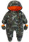 Baby Winter Overall Mit Kapuze Jungen Schneeanzüge mit Handschuhen und Füßlinge Warm Kleidungsset 9-12 Monate