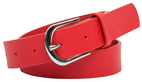 BlackButterfly Femmes Véritable 100% Cuir Ceinture de Jeans (Rouge, S)