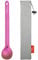 TiTo Titanium Cuillère et Fourchette à Long Manche Ultra Léger et Portable Titane Spork Cuillère Couverts avec Sac pour Camping Randonnée Pique-Nique Ustensiles Cuisine(Cuillère Rose Vif)