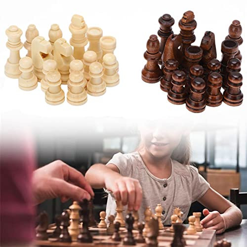 Hölzernes Schachspiel internationales Schachspiel aus Holz pädagogisches Spielzeug für Kinder und Erwachsene ohne Schachbrett
