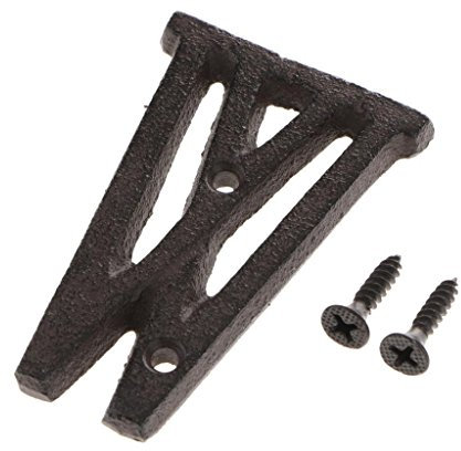 Grande metallo lettere numero civico numeri casa ghisa marrone W