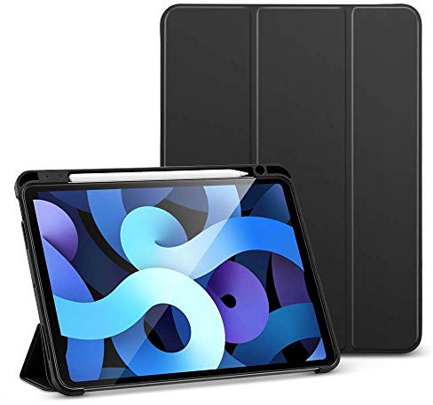ESR - iPad Air 2020 Hülle - 10.9 inch - Dreifach Falt Schutzhülle Case mit Apple Pencil Gehäuse - Ultra Dünn Leicht Ständer - Schwarz
