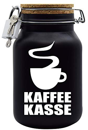 Spardose Kaffeekasse Geld Geschenk Idee Schwarz XL