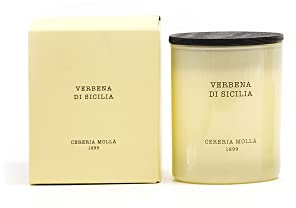 Cerereria Molla 1899 Duftkerze Verbena di Sicilia 230g 1 Wickel 50 Stunden Sojawachs Färber Handmade Baumwolldocht