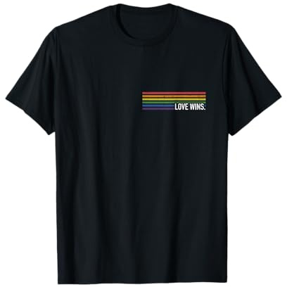 Love wins mit Regenbogen Farben für Schwule und Lesben T-Shirt