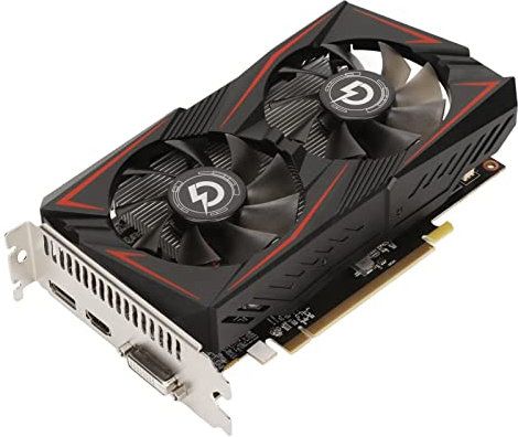 Carte Graphique RX 550 4G GDDR5, Prise en 128 Bits DP DVI HDMI PCI Express 2.0, Double Ventilateurs de Refroidissement GPU PC Cartes Graphiques Vidéo de Jeu pour Ordinateur