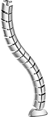 InLine® Kabelkanal flexibel, vertikal für Tische, 2 Kammern, 0,80m, Silber