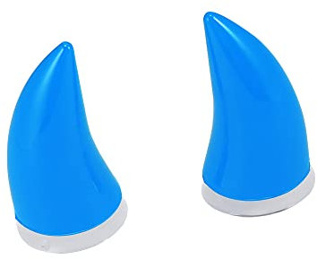 A ABSOPRO Motorrad Helm Bull Horn Helm Dekor PP Dunkelblau (Set von 2)