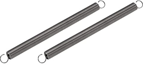 QUARKZMAN 2Pz 150mm Libero Lunghezza Doppio Gancio Tensione Molla Nero | Estensione Elicoidale Molla Spirale, per Industriale Macchine, Metallo
