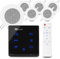 Power Dynamics A100B Bluetooth Ceiling Speaker System - Compact In-Wall Amplifier with 6x 3 CSBA3L Kitchen Ceiling Speakers, Small Home Audio Kit & Speaker Cable
