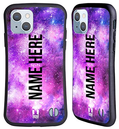 Head Case Designs Personalizzata Personale Collezione alla Moda Galassia Cover Ibrida Compatibile con Apple iPhone 14