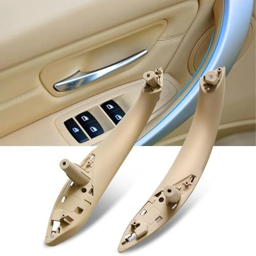 Sucxyor 2 PCS kompatibel mit bmw 3er F30 F31 F80 (2012-2018) Türgriff Innen 3er 320i,325i,328i,330i,335i,340i,M3 Hinten Türgriff Links + Hinten Rechts Innengriffe -Beige