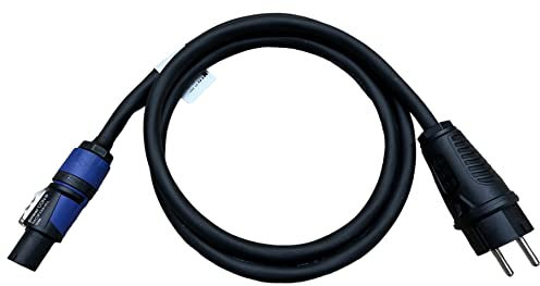 NWP Netzkabel 1,5m powerCON blau auf 230V Schuko Stecker - 3x2,5mm² - Gummischlauchleitung - NAC3FXXA-W-L Power-In (blau)
