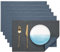 Banchif Platzsets Leinenimitat Tischsets Abwaschbar Tischsets Doppelseitigen Platzsets Stoff Platzdecken maschinenwaschbar 30 x 45 cm (Grau-Blau, Rechteckig Satz von 6)