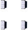 4 Pezzi Commutatore 2P 10A Pulsante Tapparelle, Compatibile Con Vimar Arke, Colore Bianco