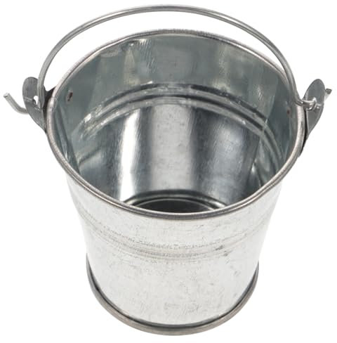 Vaguelly 2 Pièces Seau en étain pour Maison de poupée Seau à Glace à l'échelle 1/12 Seau Miniature Faux modèle de Seau à Glace Ornement Jouet seaux Mini Seau à Glace Métal Ornements Le Fer