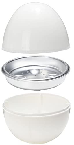Ciieeo Egg Coddler Microwave Omelet Maker Egg Boiler Steamer Round Shape Pp Aluminum Alloy Easy to Use