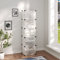 CKioict Schuhkommode im Flur Mehrzweckschrank Platzsparend Schuhregal Transparent 44x31,5x153,5 cm PPfür Flur Schlafzimmer Eingang