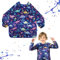 BETESSIN Malkittel Kinder Dinosaurier - Wasserdicht Malschürze für Kinder 2~8 Jahre - Größe M (für Körpergröße 90~140cm) - Ideal für Schule, Haushalt und als Geschenkidee zum Schulanfang