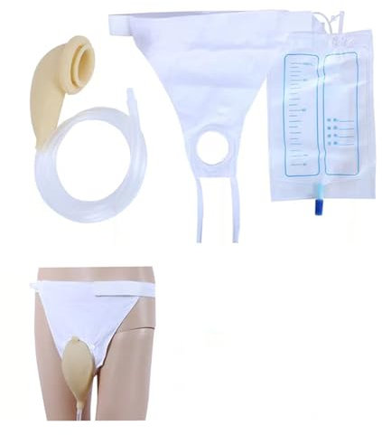 Sac d'urine réutilisable pour homme, collecteur d'urine pour personnes âgées, urinoir avec sacs d'urine, kit de sac d'urinoir souple, robuste et anti-déversement