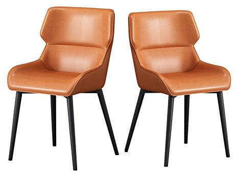 Drehstuhl, Küchen-, Esszimmerstühle, Esszimmerstühle, Set, gepolsterte Lederstühle für Küche, Esszimmer, Wohnzimmer, Gästezimmer, Schlafzimmer, Beistellstuhl mit stabilen schwarzen Metallbeinen,