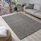 Muratap Teppich Wohnzimmer Modern - Loca Shaggy - Hochflor Teppich Weich und Warm Schmutzabweisend und Pflegeleicht Wohnzimmerteppich - Große: 400x500 cm - Farbe: Grau