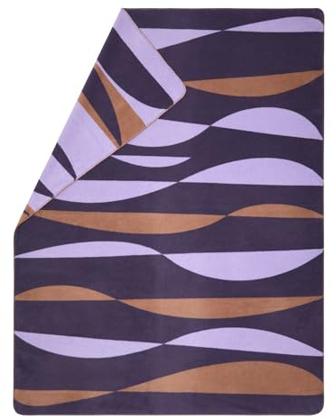 David Fussenegger Kuscheldecke Abstrakte Formen 150x200cm Flauschige Sofadecke aus Recycling-Baumwolle nachhaltig produziert ÖkoTex100 GRS Made in Austria Farbe Viola