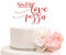 ZLPDS All You Need is Love and Pizza Cake Topper for Rehearsal Dinner Wedding Bridal Shower Bachelorette Engagement Party Decorations Red Glitter