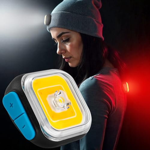 MEOLIGHT 500 Lumen Running Light for Running, Dogs, Walking - Wearable Flashlight Chest Light LED Safety Light for Dog Collars, Bike Tail Lights, Hiking, Camping - Reflective Light Accessories