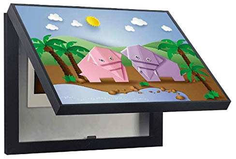 Couvercle de Panneau électrique Mural, boîte de Distribution d'énergie Simple et Moderne, Bouclier électrique Faible (Noir, (50 * 40CM 40 * 30CM) Couvercle Flip)
