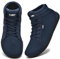 Wizshoe Barfußschuhe Hi top Herren Damen Breite Sneaker Barfuss Schuhe Leicht Walking Zehenschuhe Bequem Unisex Minimalistische Trail Fitness Fitnessschuhe Zero Drop Sohle rutschfest Blau 43 EU
