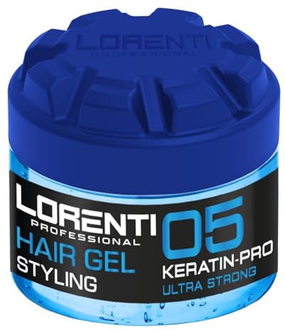 LORENTI TOKYO & SEOUL Barber Hair Styling Gel 05 Keratin-Pro Ultra Hold 300ml - Haargel Herren - Starker Halt - Kein Verkleben und ohne Rückstände - Alkohol Frei - Hair Gel - wet hair look