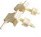 Allthingstore Kit de repuesto de bisagra para asiento de inodoro, pernos de plástico blanco, para bisagras de asiento de inodoro de montaje superior (beige)