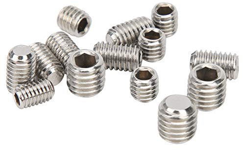 Set Screws, Grub Screw Socket Headless Assortment 200Pcs Hex Grub Screws Socket Screw Stainless Steel Machine Set Tools