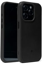 PORTER RILEY - Premium Leather Case Compatible with iPhone 16 Pro. Slim line Bumper Case Compatible with MagSafe – Genuine Leather Cover (Black)