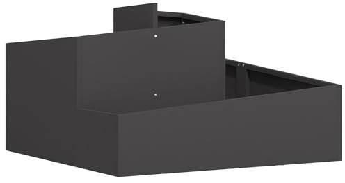 vidaXL Fioriera Nera 80x80x50 cm Acciaio Laminato a Freddo