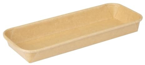 Fiesta Recyclable No 2 Sushi Tray Base, 220x90 mm, Pack 300 | Rigid, stackable construction supports busy food kiosks and takeaway services, supplied in a bulk count of 300.