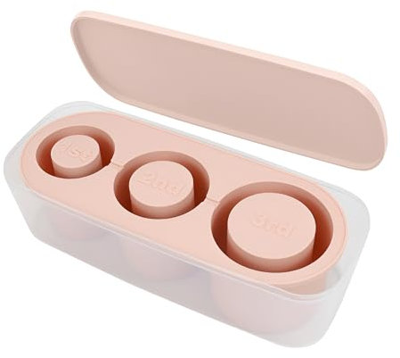 SYFUNLV Stanley Cup Eiswürfelform,Silikon Hohlzylinder Eisform,3 Fach Eiswürfelschale mit Deckel,Silikon Eiswürfelschale für 20-40 oz Becher,für Getränken,Saft,Kaffee,Wasser,Whiskey (Rosa)