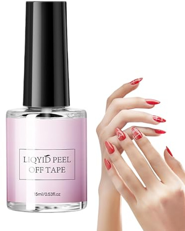 Peel off Gel Base Coat | Peel off Nail Base,Dry Fast Glue 15ml for Enhances Manicure Arts Salon Wedding Daily Personal Carnival Beauty