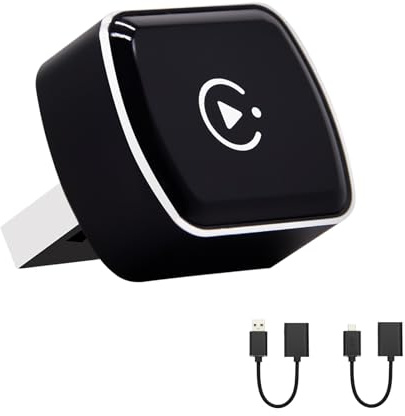 Adaptateur CarPlay & Android Auto Sans Fil - WiFi 6 & Bluetooth 5.4 - Connexion Ultra-Stable en 10s - Latence Minimale - Plug & Play pour Véhicules 2016+