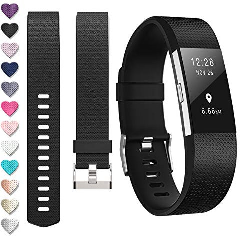 DigiHero For fitbit Charge 2 straps,Replacement strape for Fitbit charge 2 strap (1 Pack), Adjustable Sport Wristbands for Women/Men,Small/Large