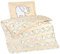 Aminata Kids Kinderbettwäsche Elefanten, Afrika, Kinder, Jungen, Mädchen, Baby Bettwäsche-Set 100 x 135 cm - Baumwolle, beige, weich & kuschelig mit Reißverschluss