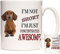 Sausage Dog Dachsund Gift Coffee Mug/Tea Cup. I Am Not Short. Ceramic Gift Mug for Dog Lovers
