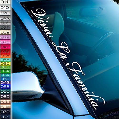 Viva la Familia Auto Aufkleber Frontscheibenaufkleber Tuning Sticker -26 Farben