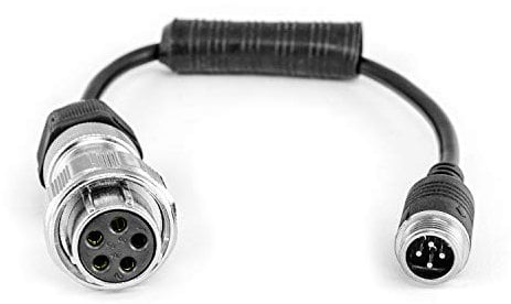 Carmedien Anschlussstecker für cm-Rad Dose Rückfahrkamera Anhänger Anschluss Stecker 4-Pin Anschlußdose PKW Wohnwagen Caravan