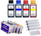 Wiederbefüllbare Druckerpatronen kompatibel mit Epson T3471, T3472, T3473, T3474, T34 XL Black, Cyan, Magenta, Yellow + 400 ml Nachfülltinte für Workforce Pro WF-3720, 3720, 3725