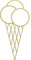 100cm Eistüte Waffel Eis Tüte Aufkleber Tattoo Deko Folie für Theke Tür Schaufenster (gold metallic)